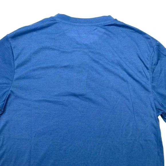 Perry Ellis 1/4 Button Blue Long Sleeve Mens Sleepwear Shirt Size Small - Picture 9 of 11